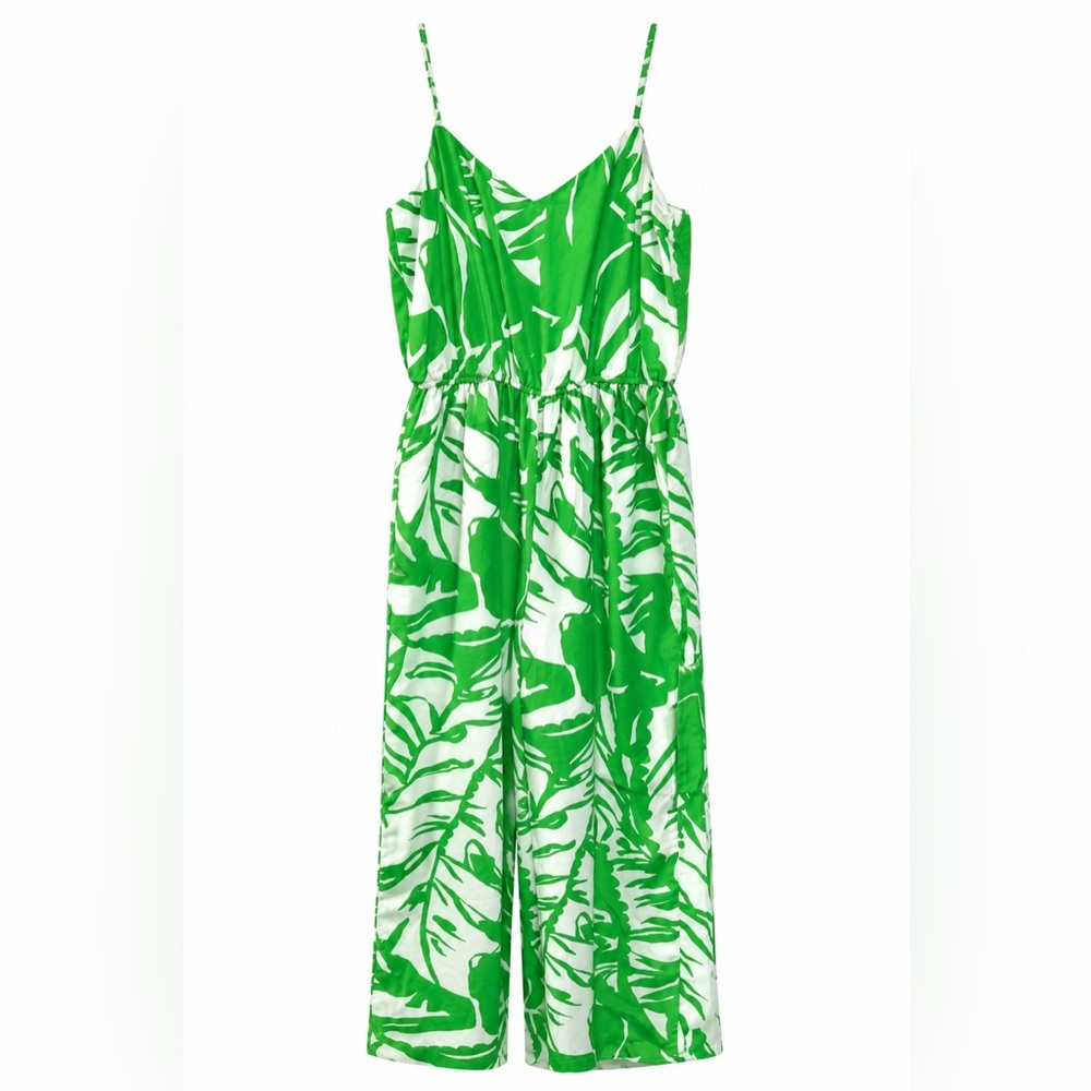 Lilly Pulitzer x Target 20th anniversary Green and White Tropical Jumpsuit